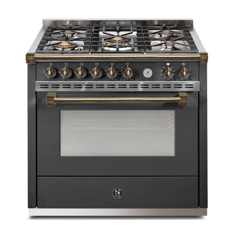 Steel Cucine Gasfornuis Ascot Pulse 90cm – Inox, Mat Antraciet of Mat Wit | AP9F-4M