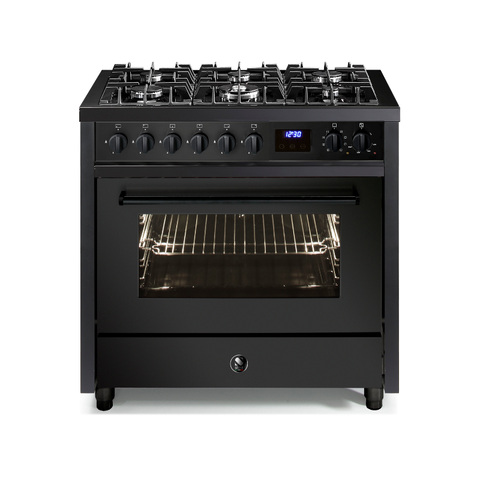 Steel Cucine Gasfornuis Enfasi Pulse 90 cm – Inox of Nero Fumo | EP9F-6