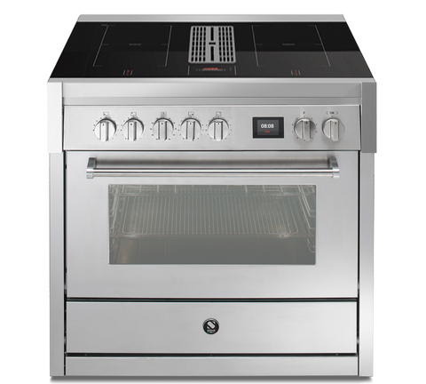 Steel Cucine Inductie fornuis Genesi Mistral 90cm | Met kookveldafzuiging | GQ9S-4FIKW | Model 2026
