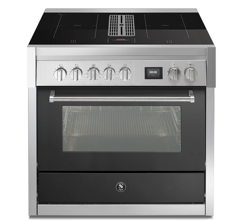 Steel Cucine Inductie fornuis Genesi Mistral 90cm | Met kookveldafzuiging | GQ9S-4FIKW | Model 2026