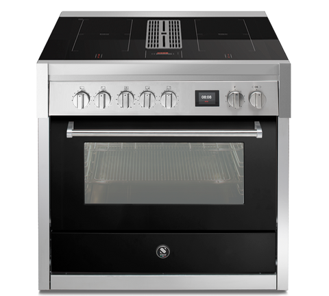 Steel Cucine Inductie fornuis Genesi Mistral 90cm | Met kookveldafzuiging | GQ9S-4FIKW | Model 2026
