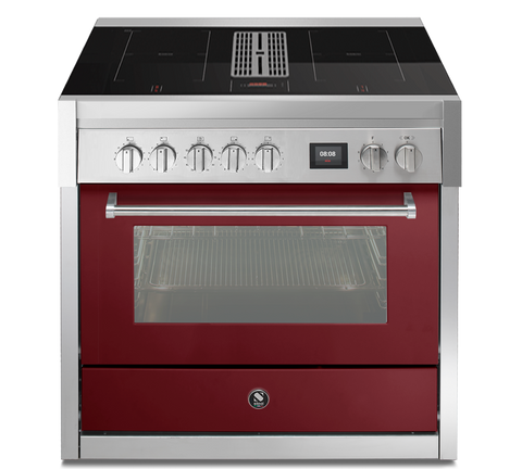 Steel Cucine Inductie fornuis Genesi Mistral 90cm | Met kookveldafzuiging | GQ9S-4FIKW | Model 2026