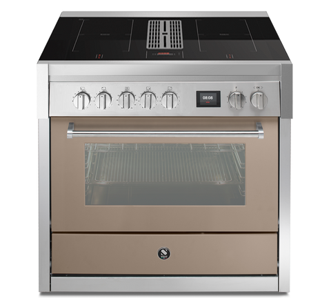 Steel Cucine Inductie fornuis Genesi Mistral 90cm | Met kookveldafzuiging | GQ9S-4FIKW | Model 2026
