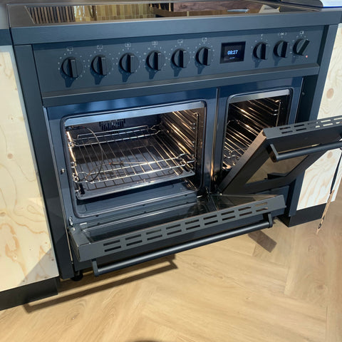 Steel Fornuis Enfasi Pulse 100 All Black | 2 ovens |EQ10FF-5FI-NF | Fornuizen-Steel Cucine-5 inductiezones en flexzones | Jones & Jansen