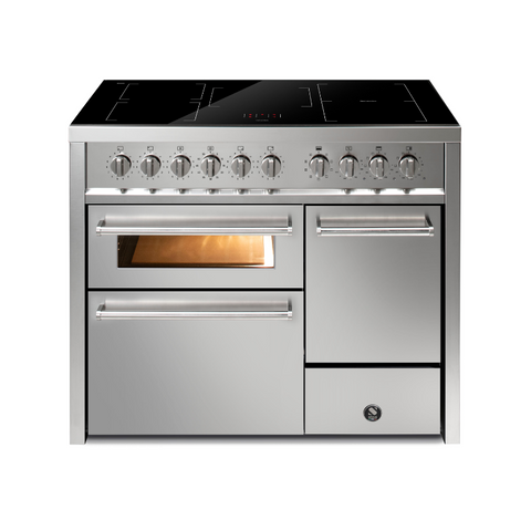 Steel Fornuis Enfasi 100/3 All Black met steenoven - inductie fornuis | EQ10FFF-5FIW | Model 2025