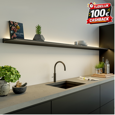 Jansen & De Bont / Novy - Shelf Pro - Mineral Black - Alle Afmetingen - P4 - Nieuwste versie 2026 met Gesture Control