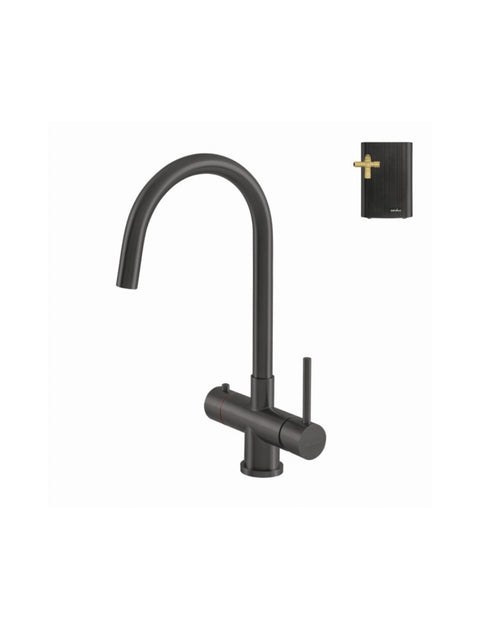 Selsiuz 351209 Push & Turn 3-in-1 Rond Gun Metal met Combi (Extra) Boiler