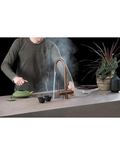 Selsiuz 351210 Push & Turn 3-in-1 Rond Copper Koper met Combi (Extra) Boiler