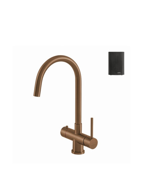 Selsiuz 351210 Push & Turn 3-in-1 Rond Copper Koper met Combi (Extra) Boiler