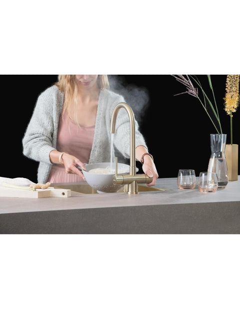 Selsiuz 351211 Push & Turn 3-in-1 Rond Gold Goud met Combi (Extra) Boiler