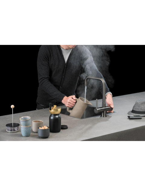 Selsiuz 351221 Push & Turn 3-in-1 Haaks Gun Metal met Combi (Extra) Boiler