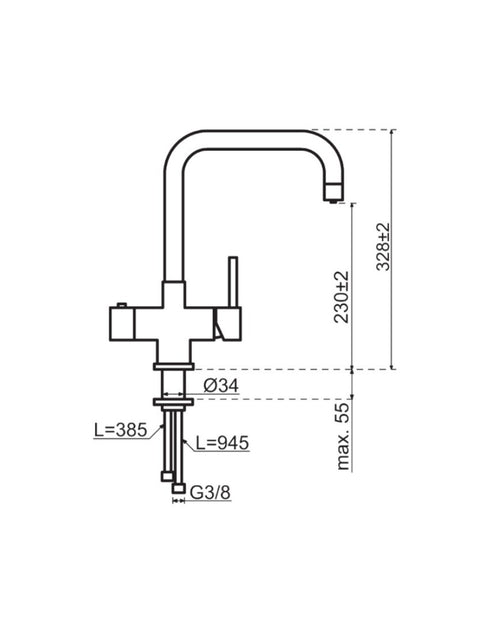 Selsiuz 351223 Push & Turn 3-in-1 Haaks Gold Goud met Combi (Extra) Boiler