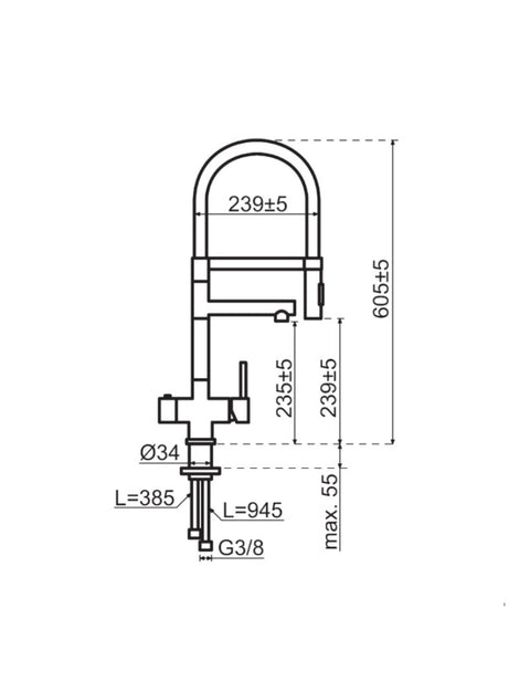 Selsiuz 351228 Push & Turn  3-in-1 XL Inox (RVS) met Combi (Extra) Boiler