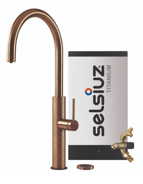 Selsiuz by Gessi 3 in 1 Copper / Koper 350361  met TITANIUM Combi (Extra) boiler