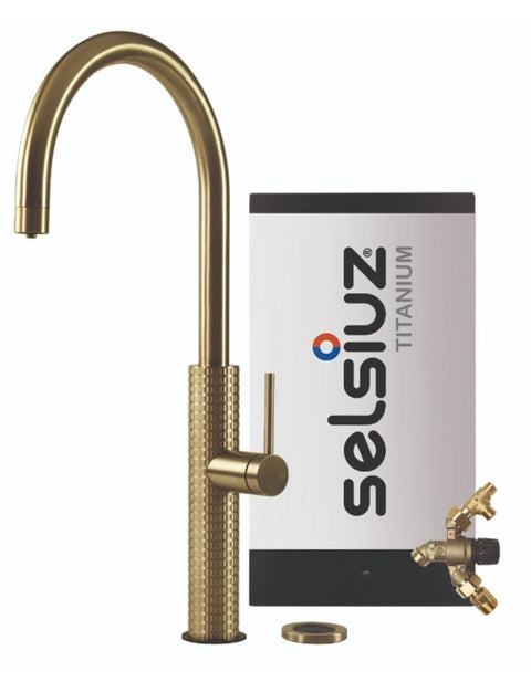 Selsiuz by Gessi 3 in 1 Gold / Goud 350367 met TITANIUM Combi (Extra) boiler