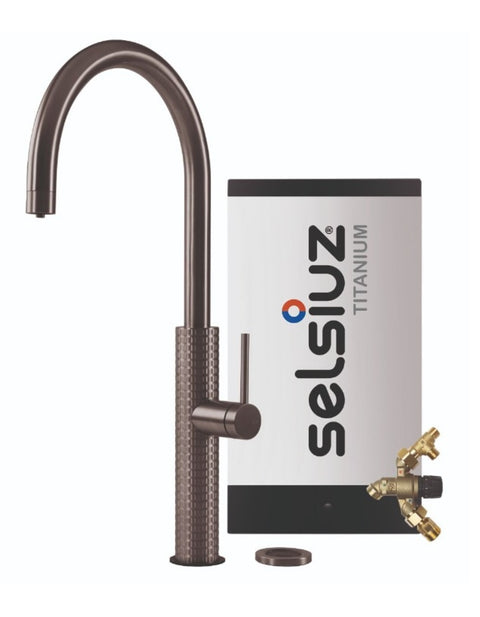 Selsiuz by Gessi 3 in 1 Gun Metal Zwart 350355 met TITANIUM Combi (Extra) boiler