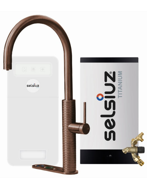 Selsiuz by Gessi 5 in 1 Copper / Koper 350385  met TITANIUM Combi (Extra) boiler en Cooler