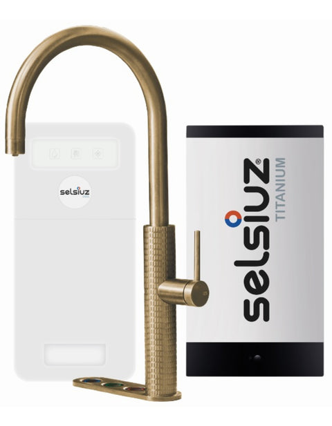 Selsiuz by Gessi 5 in 1 Gold / Goud 350389 met TITANIUM Single boiler en Cooler