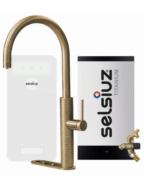 Selsiuz by Gessi 5 in 1 Gold / Goud 350391 met TITANIUM Combi (Extra) boiler en Cooler