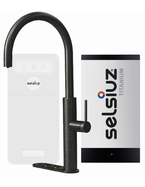Selsiuz by Gessi 5 in 1 Gun Metal Zwart 350377 met TITANIUM Single boiler en Cooler