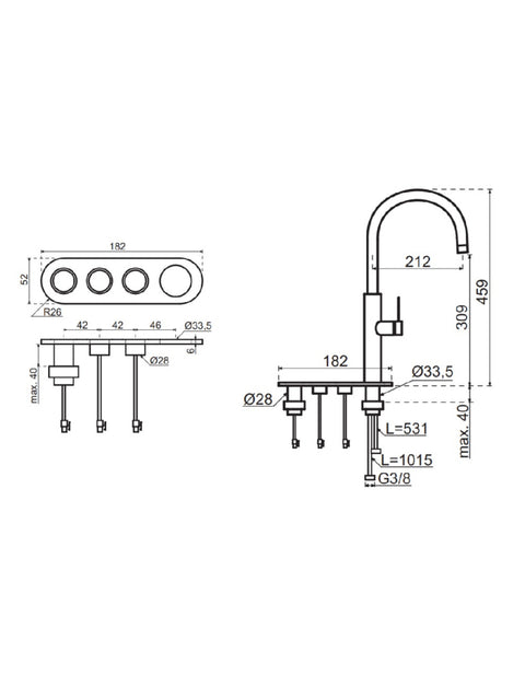 Selsiuz by Gessi 5 in 1 RVS 350371 met TITANIUM Single boiler en Cooler