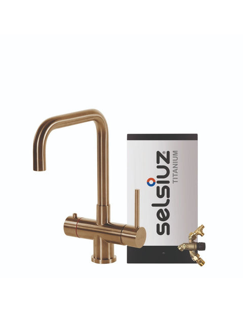 Selsiuz Haaks Gold / Goud met TITANIUM Combi (Extra) boiler - 350293