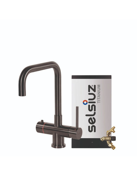 Selsiuz Haaks Gun Metal Zwart met TITANIUM Combi (Extra) boiler - 350291