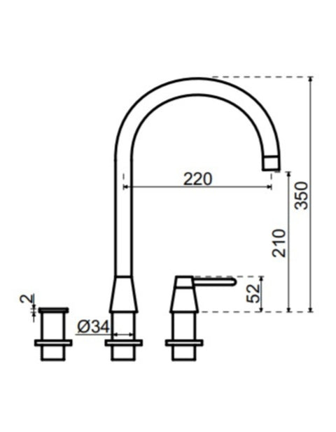 Selsiuz Osiris Cone Counter 3-in-1 Sturdy Black Zwart met TITANIUM Combi (Extra) boiler - 350724