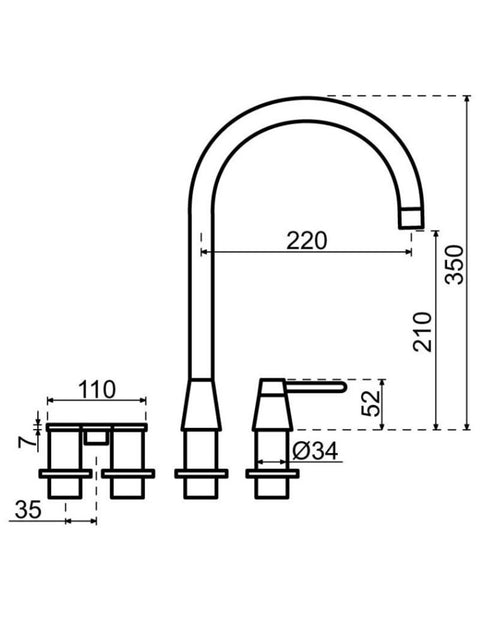 Selsiuz Osiris Cone Counter 5-in-1 RVS met TITANIUM Combi (Extra) boiler en Cooler - 350469