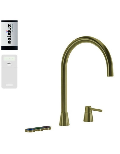 Selsiuz Osiris Cone Counter 5-in-1 Gold / Goud met TITANIUM Single boiler en Cooler - 350485