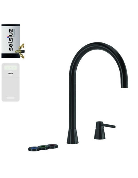 Selsiuz Osiris Cone Counter 5-in-1 Gun Metal Zwart met TITANIUM Combi (Extra) boiler en Cooler - 350481