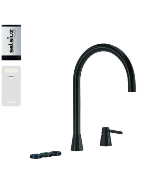 Selsiuz Osiris Cone Counter 5-in-1 Gun Metal Zwart met TITANIUM Single boiler en Cooler - 350479