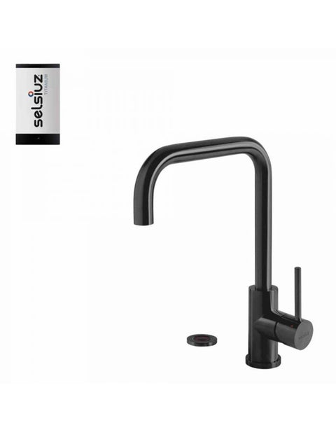 Selsiuz Push Haaks Gun Metal Zwart met TITANIUM Single boiler - 350637