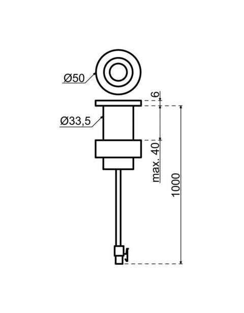 Selsiuz Push Rond Copper / Koper met TITANIUM Combi (Extra) boiler - 350621