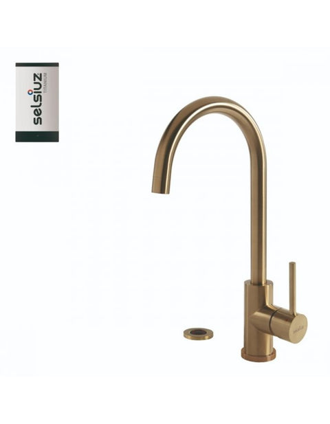 Selsiuz Push Rond Gold / Goud met TITANIUM Single boiler - 350625