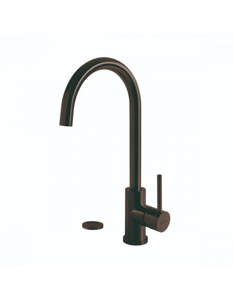 Selsiuz Push Rond Gun Metal Zwart met TITANIUM Single boiler - 350613