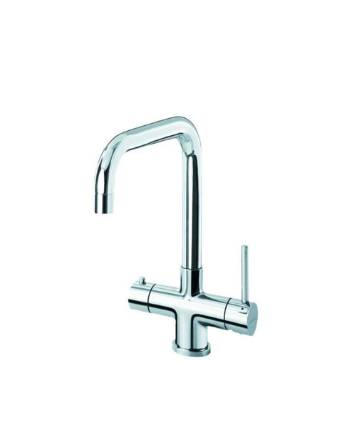 Selsiuz Push & Turn Haaks Chroom 350659 met TITANIUM Combi Extra Boiler 3 in 1 kokend water keukenkraan