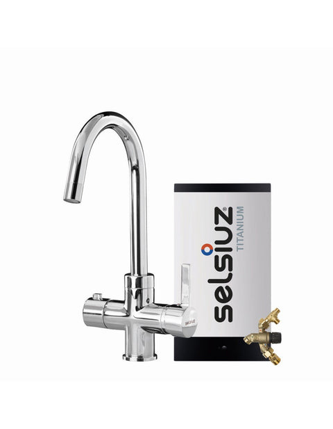 Selsiuz Rond Chroom met TITANIUM Combi (Extra) boiler - 350284