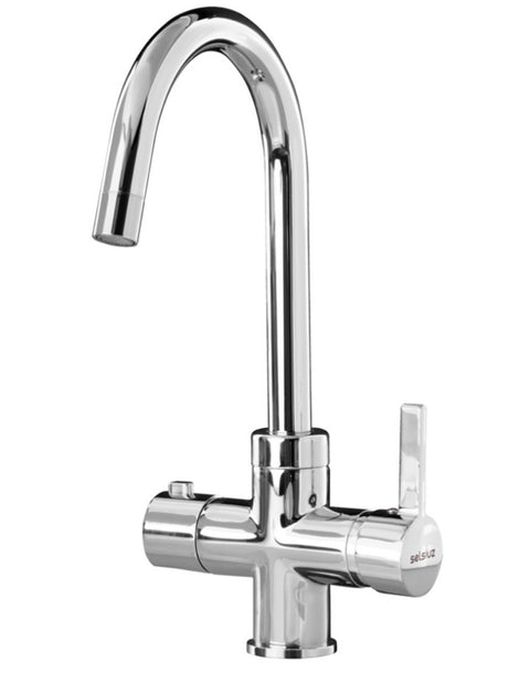 Selsiuz Rond Chroom met TITANIUM Combi (Extra) boiler - 350284