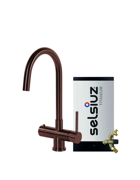 Selsiuz Rond Copper / Koper met TITANIUM Combi (Extra) boiler - 350287