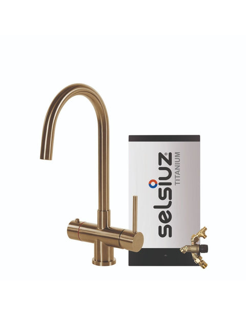 Selsiuz Rond Gold / Goud met TITANIUM Combi (Extra) boiler - 350288