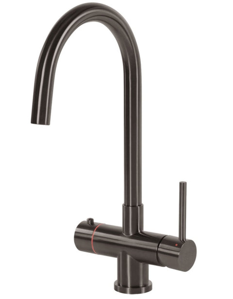 Selsiuz Rond Gun Metal Zwart met TITANIUM Combi (Extra) boiler - 350286