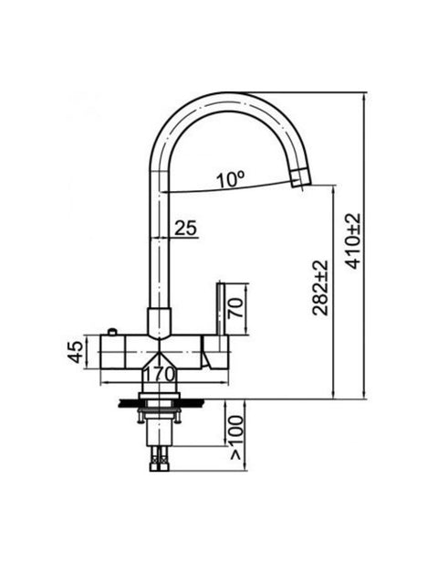 Selsiuz Rond Gun Metal Zwart met TITANIUM Single boiler - 350258