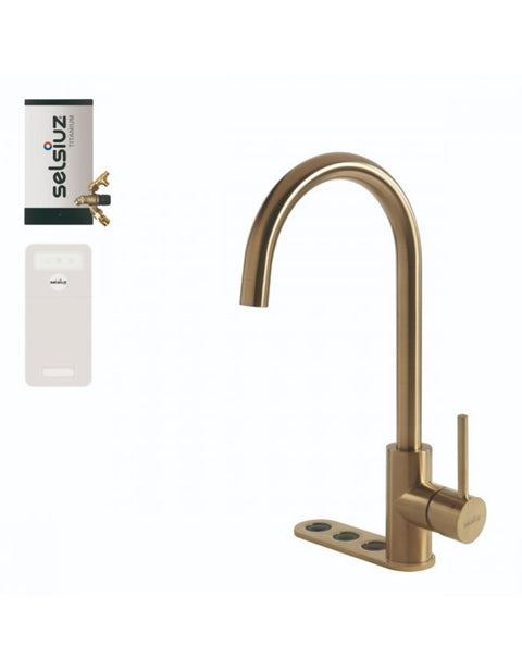 Selsiuz Unlimited 5-in-1 Rond Gold / Goud met TITANIUM Combi (Extra) boiler en Cooler - 350571