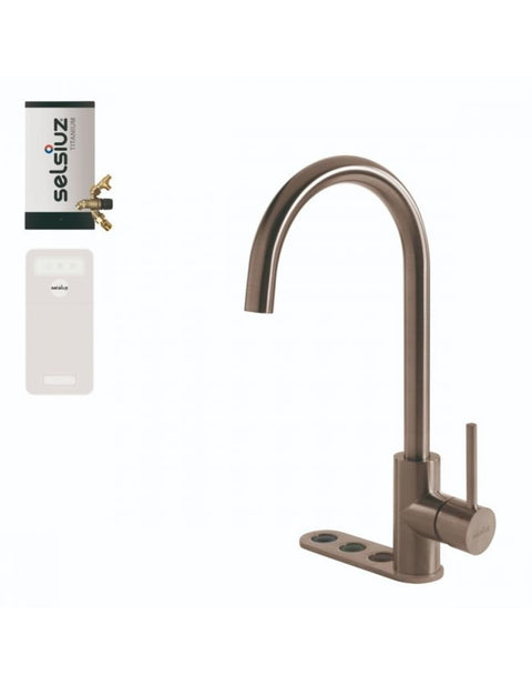 Selsiuz Unlimited 5-in-1 Rond Inox (RVS) met TITANIUM Combi (Extra) boiler en Cooler - 350493
