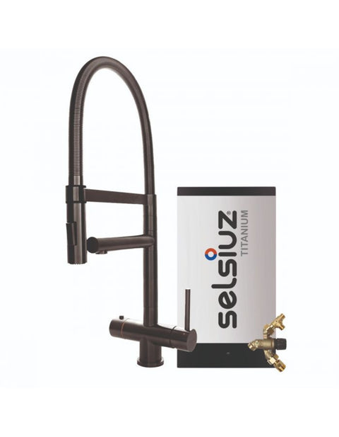 Selsiuz XL Gun Metal Zwart met TITANIUM Combi (Extra) boiler - 350295