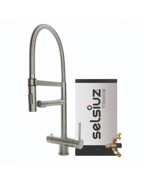 Selsiuz XL RVS (Inox) met TITANIUM Combi (Extra) boiler - 350294