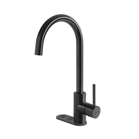 My Cool Kitchen - Productfoto Selsiuz Cool 4-in-1 rond waterkaan voor gekoeld en bruisend water. Uitvoering gun metal / gunmetal met koeler. My Cool Kitchen is premium Selsiuz dealer.