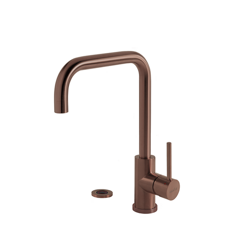 My Cool Kitchen - Productfoto Selsiuz Push 3-in-1 kokendwaterkaan haaks koper / copper met titanium boiler. My Cool Kitchen is premium Selsiuz dealer.