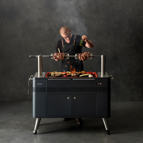 Houtskool barbecue Hub van Everdure by Heston Blumenthal met elektrische ontsteking. My Cool Kitchen is premium specialist in Everdure by Heston Blumenthal.